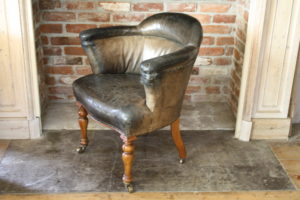Victorian leather desk chair